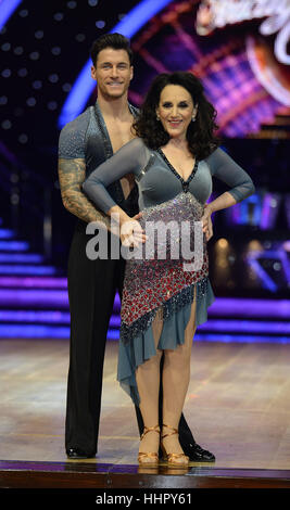 Lesley Joseph and Gorka Marquez at the Strictly Come Dancing Live Tour Photocall at The Barclaycard Arena, Birmingham Stock Photo