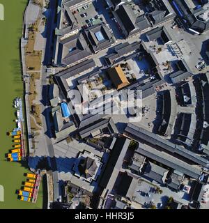 January 14, 2017 - Huai'An, Huai'an, China - Huai'an, CHINA-January 14 2017: (EDITORIAL USE ONLY. CHINA OUT) .Aerial photography of Huai'an, east China's Jiangsu Province, January 20th, 2017. As strong wind blew away heavy smog, blue sky can be seen in Huai'an, Jiangsu. Credit: SIPA Asia/ZUMA Wire/Alamy Live News Stock Photo