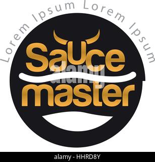 Sauce Master Logo Concept Design Stock Vector