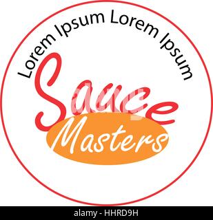 Sauce Master Logo Design Stock Vector