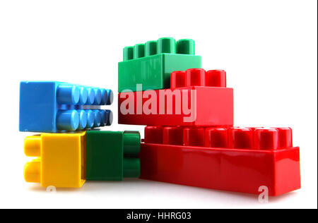 building with small blue blocks