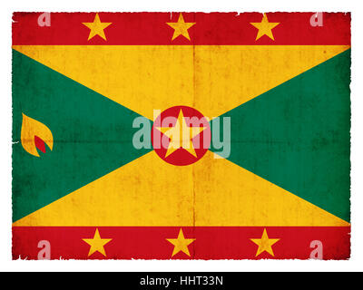 grunge flag of grenada Stock Photo