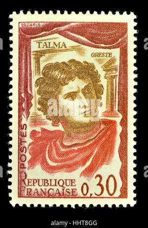 French postage stamp (1961 - French Actors and Actresses) : François-Joseph Talma (1763 – 1826) in the role of Orestes Stock Photo