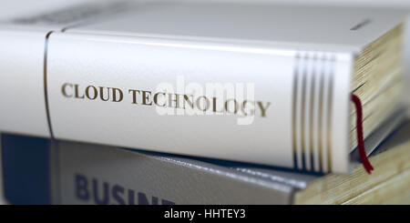 Cloud Technology Concept on Book Title. 3D. Stock Photo