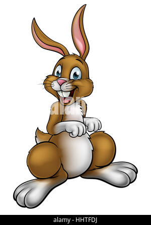 Rabbit or Easter Bunny cartoon character Stock Photo