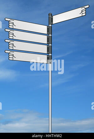 Blank signpost 3D Stock Photo