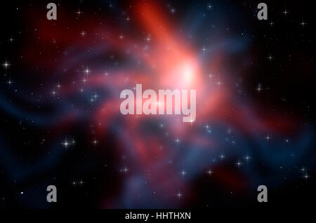 Abstract outer space background with stars, nebula, galaxy in night sky, astronomy concept Stock Photo