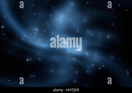 Abstract outer space background with stars, nebula, galaxy in night sky, astronomy concept Stock Photo