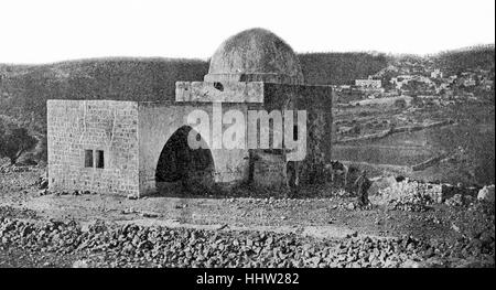 Traditional Tomb of Rachel. (From a photograph by Bonfils.) Stock Photo