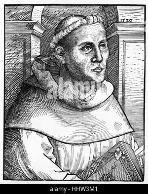 Martin Luther (10 November 1483 – 18 February 1546), theologian and seminal figure in the Protestant Reformation. Portrait as a Stock Photo