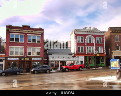 Saranac Lake , New York, USA. January 19, 2017. The beautiful small ...