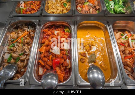 A selection of Chinese restaurant food dishes. UK Stock Photo