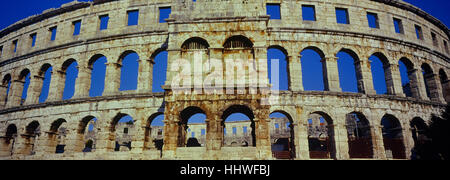 Roman Amphitheater. Pula, Croatia Stock Photo