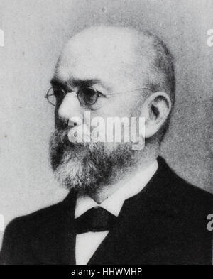 Robert Heinrich Hermann Koch, 1843 - 1910, celebrated German physician and pioneering microbiologist, historical image or illustration, published 1890, digital improved Stock Photo