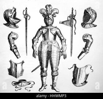 Cuirassier of the thirty years war hi-res stock photography