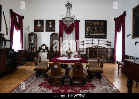 Historic room in Stara Lubovna castle. Stock Photo