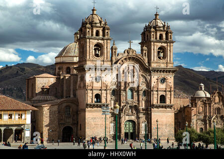 La Compania de Jesus (The Company of Jesus) Church on the Plaza de Armas, Cusco, Peru Stock Photo