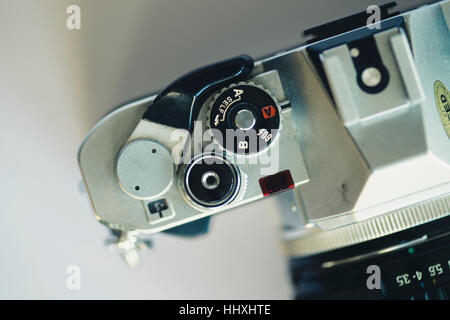 Canon AV1 Single Lens Reflex Film Camera Stock Photo