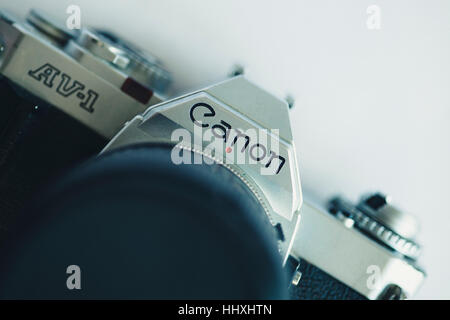 Canon AV1 Single Lens Reflex Film Camera Stock Photo