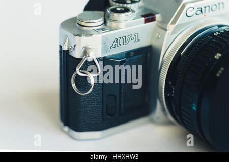 Canon AV1 Single Lens Reflex Film Camera Stock Photo