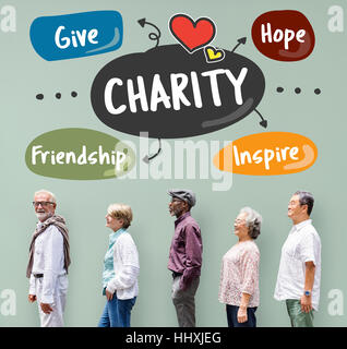 Friendship Hope Charity Give Friendship Hope Inspire Aid Donate Concept Stock Photo - Alamy