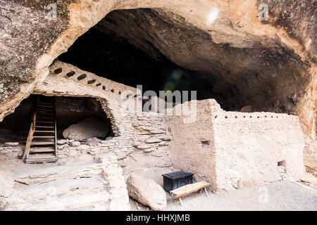 Gila Cliff Dwellings National Monument Stock Photo