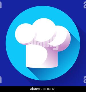 Pure white restaurant chef hat Stock Vector