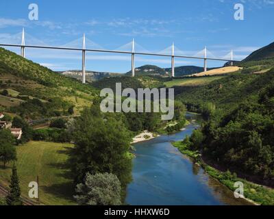 Millau Viaduct, Millau, France Stock Photo