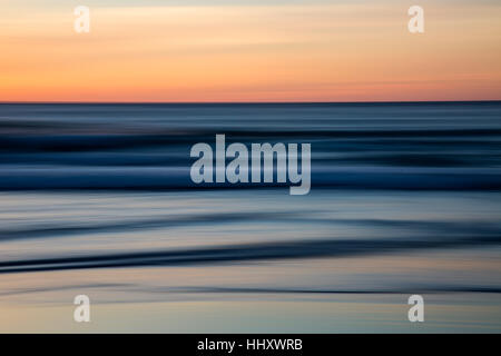A beatiful sunset over the Pacific Ocean in Carmel, California. Stock Photo