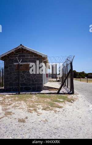 Prison cell block on Robben Island, Cape Town Stock Photo