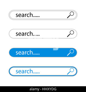 Search bar interface website. Vector search box internet with magnifying glass illustration Stock Photo