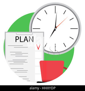 Write business plan icon vector. Management plan business illustration Stock Photo