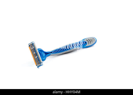 Shaving Tri Razor Shaving razor tri-blade isolated on a white background. Wirh clipping ...