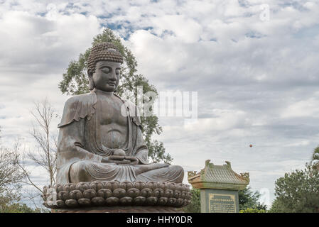 The Buddhist temple with giant Buddha statue in  Foz do iguacu, Brazil. Stock Photo