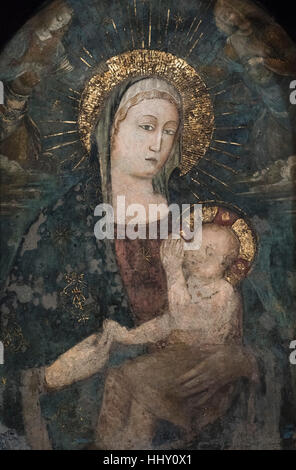 Rome. Italy. Icon of the Madonna and Child on the high altar, church of Santa Maria della Pace. Stock Photo