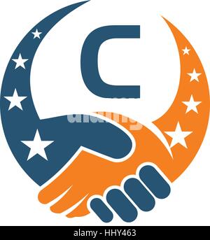 Success Partners Initial C Stock Vector
