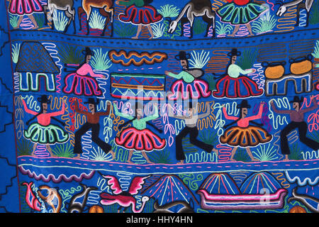 Embroidered wall hanging for sale in Toconao, Atacama Desert, Norte Grande, Chile Stock Photo