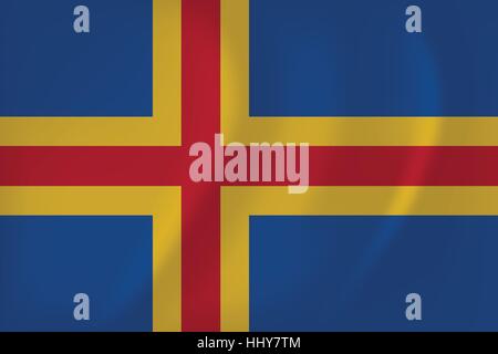 Vector image of the Aland Islands Vector Flag Stock Vector