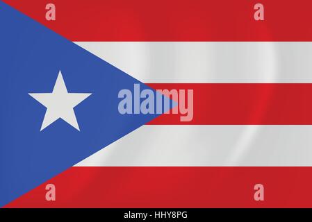 Puerto Rico flag 2 colored line icon. Simple colored element