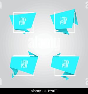 Abstract geometric origami speech bubble. Vector illustration. Stock Vector