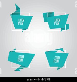 Abstract geometric origami speech bubble. Vector illustration. Stock Vector