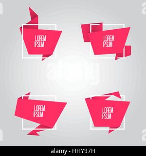 Abstract geometric origami speech bubble. Vector illustration. Stock Vector