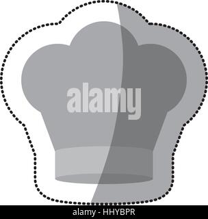 dotted sticker of chefs hat in crown shape vector illustration Stock Vector