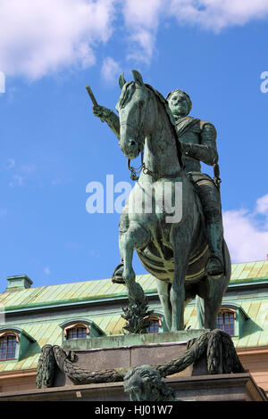 monument, sweden, stockholm, stockhom, two, monument, statue, sweden, world Stock Photo