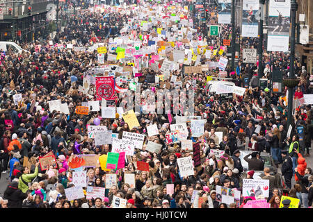 New York, USA. 27th September, 2017. Women's March in New York. The crowds went on forever, the streets were not large enough, 42 st Credit: Bob London/Alamy Live News Stock Photo
