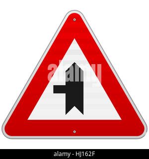 sign, signal, traffic, transportation, direction, motorway, highway, triangle, Stock Photo