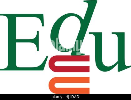 Edu Logo Concept Design. EPS 8 supported. Stock Vector