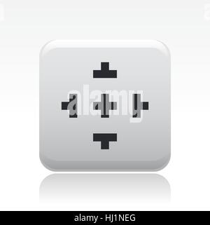 Vector illustration of single isolated pixel pc icon Stock Photo - Alamy