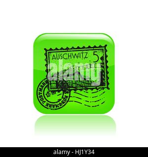 Vector illustration of single isolated Auschwitz icon Stock Photo