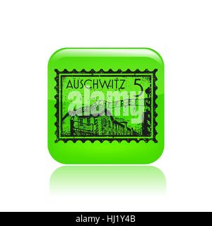 Vector illustration of single isolated auschwitz icon Stock Photo